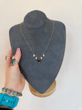 14k Gold Freshwater Pearl Shark Tooth Necklace
