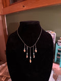 Amazonite and Shell Drop Necklace