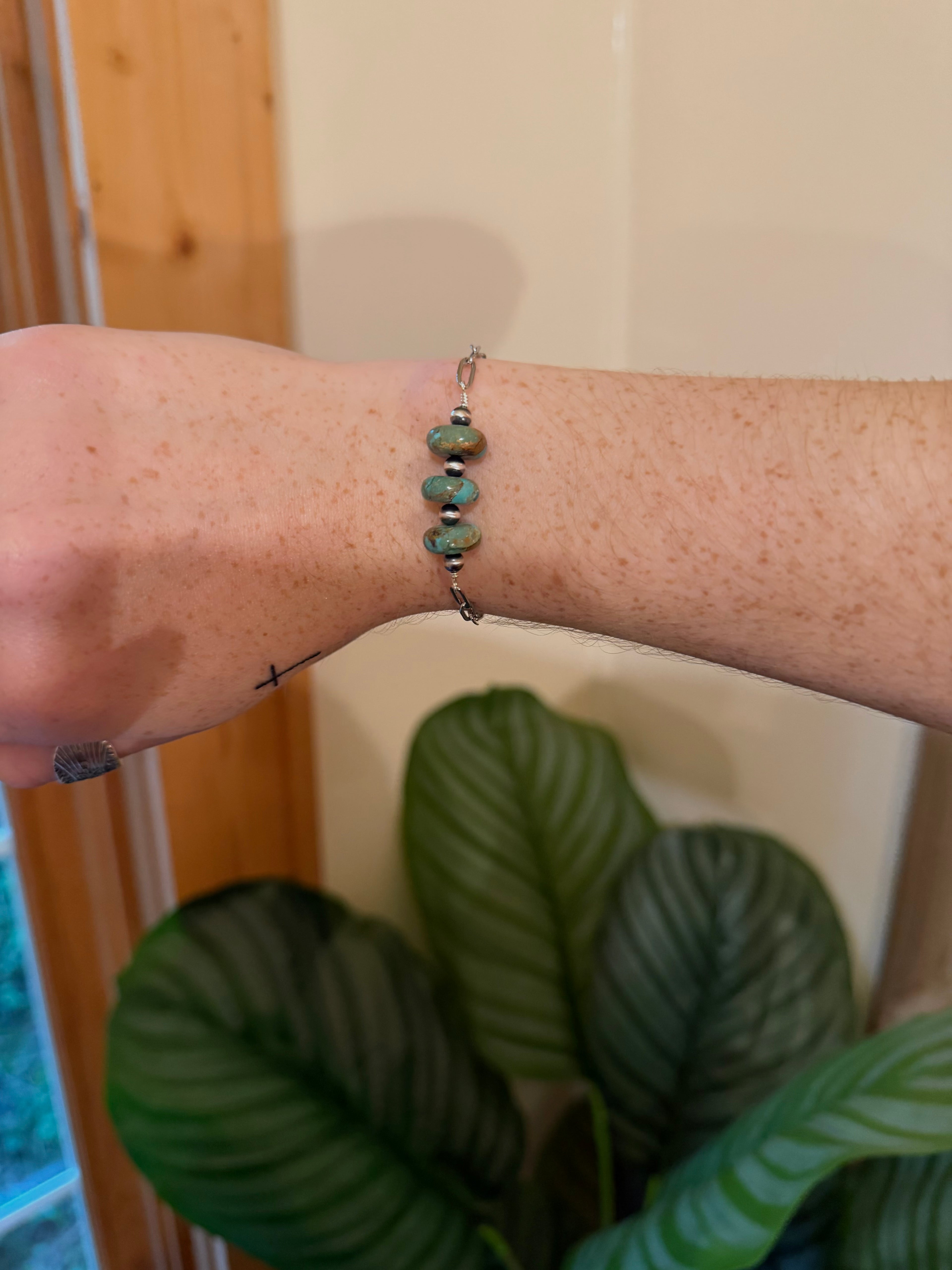 Kingman Pearl Bracelt