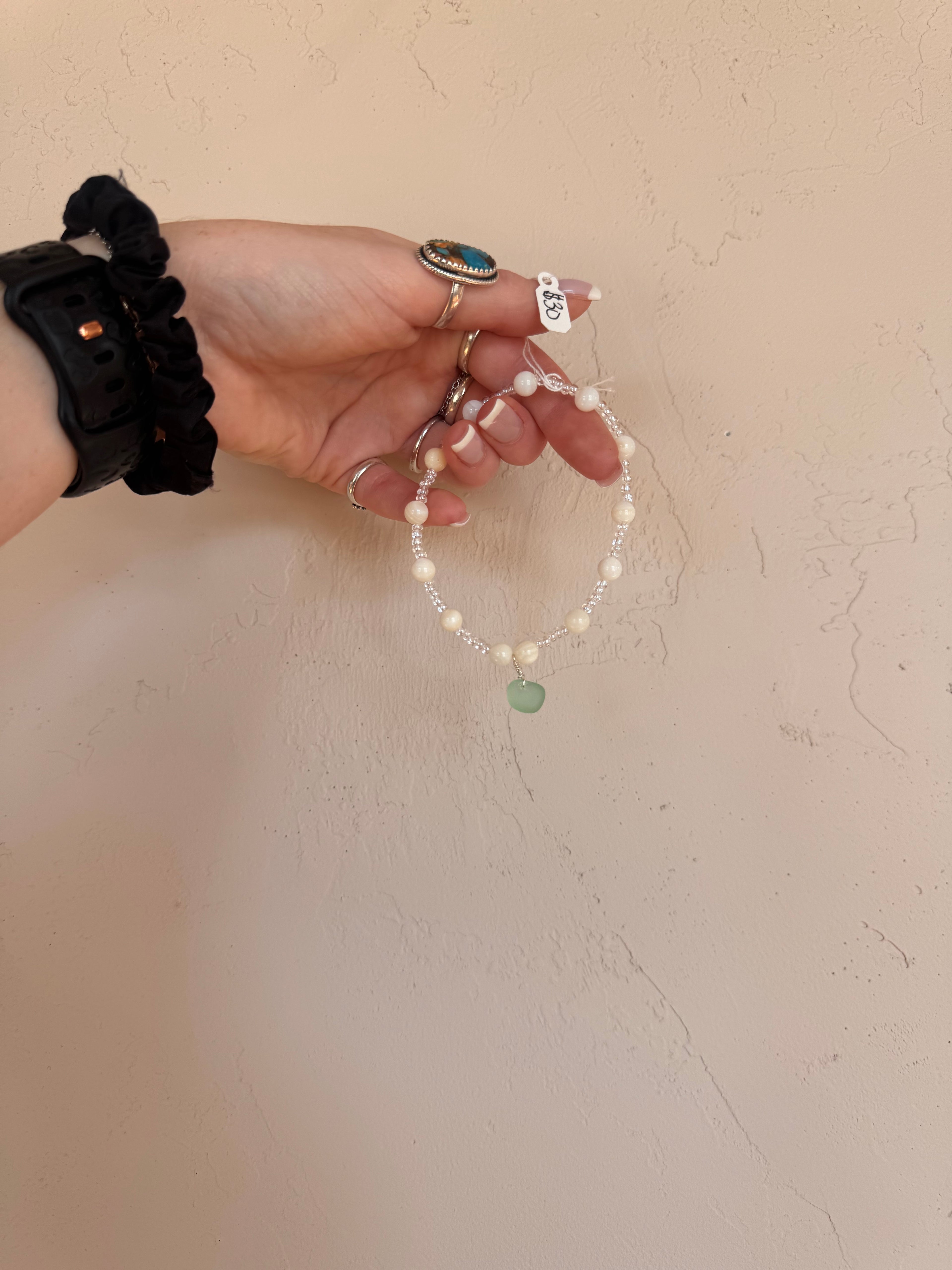 Sea Glass Ankle Braclets