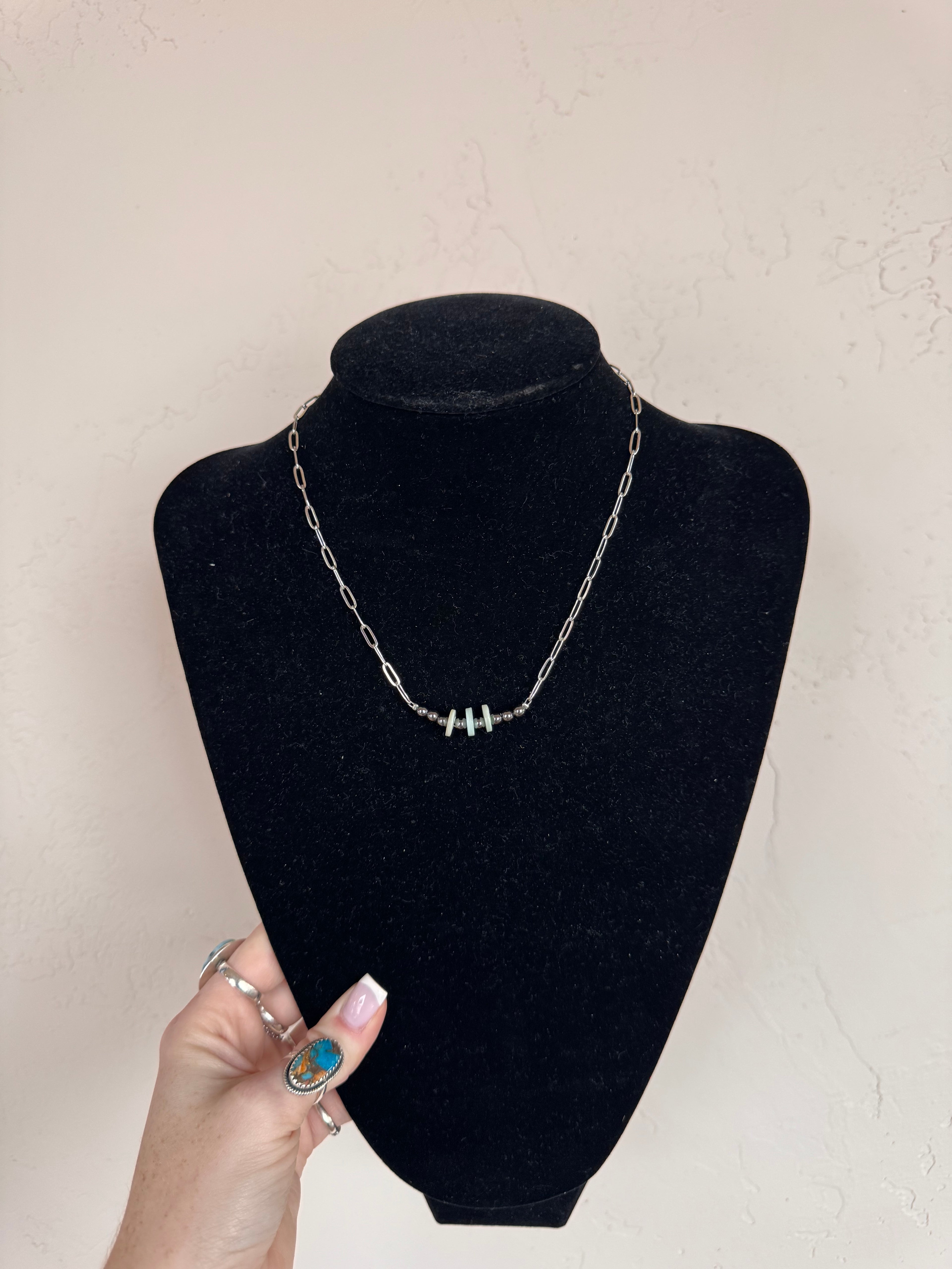 4mm Shell Bar Necklace