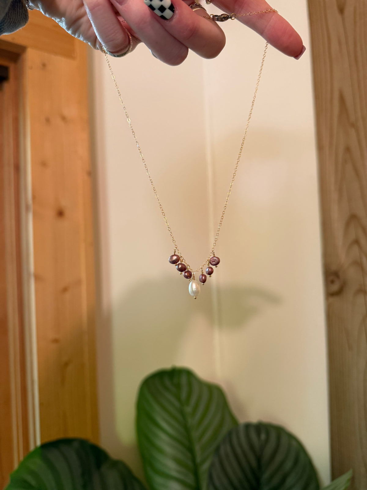 14k Gold Filled Purple Pearl Necklace