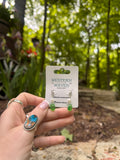Green Sea Glass Pearl Studs
