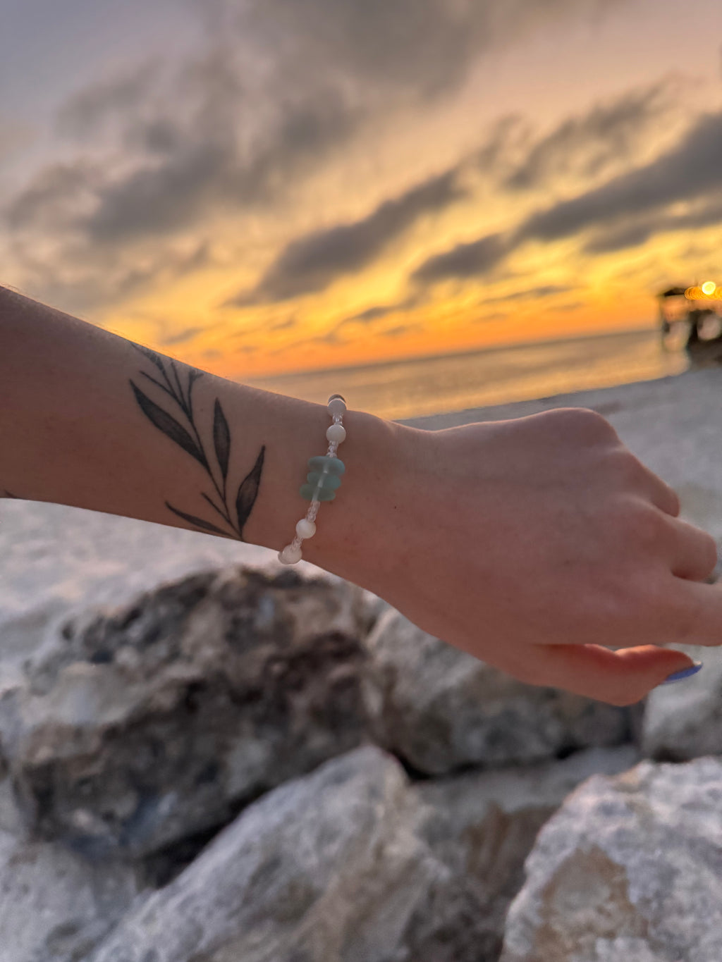 Blue Tide Stretch Bracelet