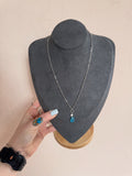 Blue Sea Glass and Freshwater Pearl Necklace