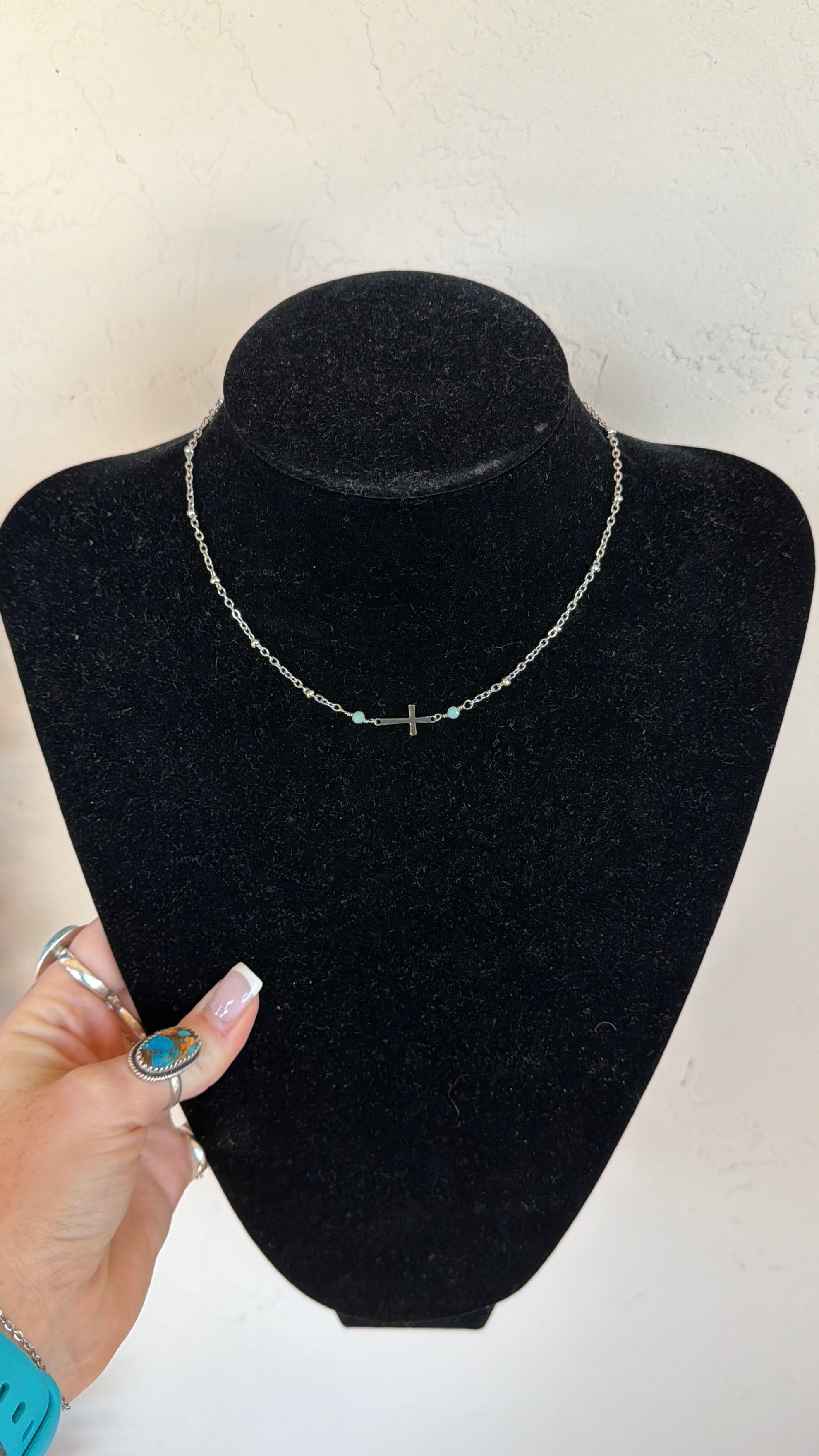 Cross Amazonite Necklace
