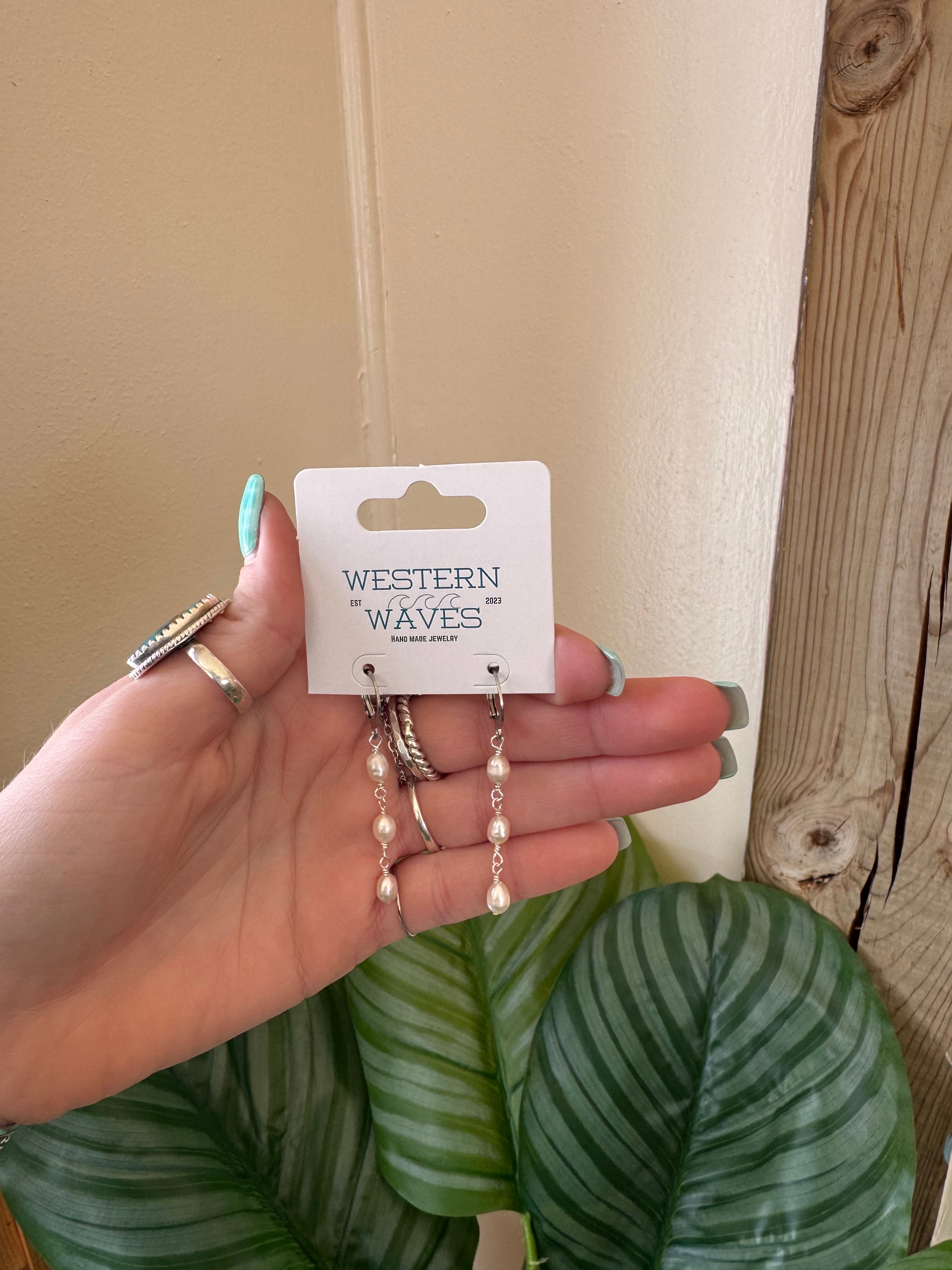Fresh Water Pearl Triple Drop Earrings