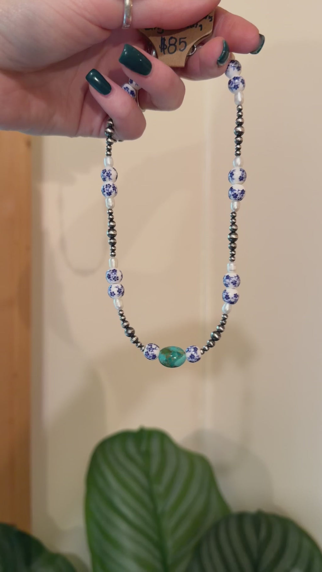 Blue Floral Fancy Necklace